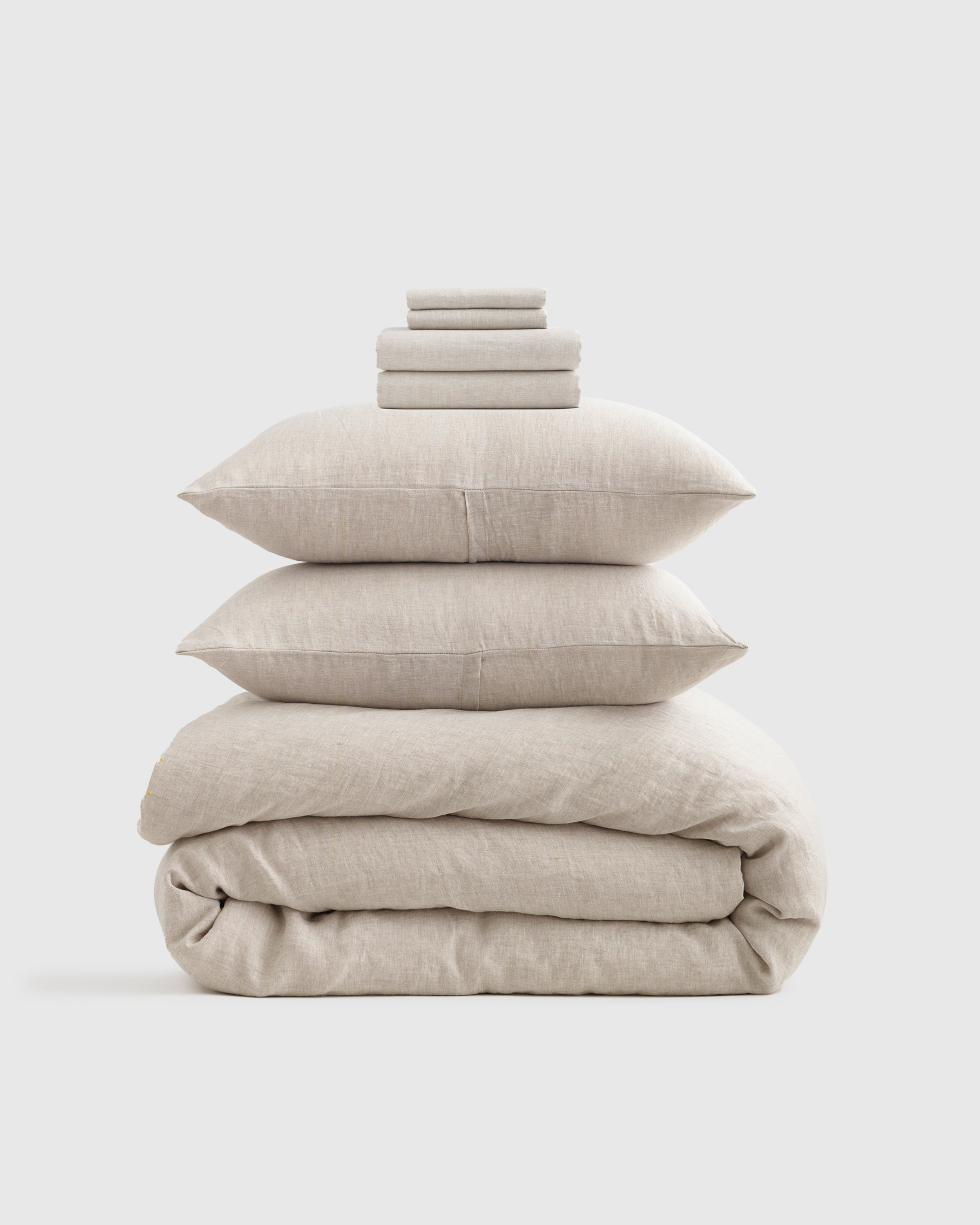 European Linen Chambray Deluxe Bedding Bundle