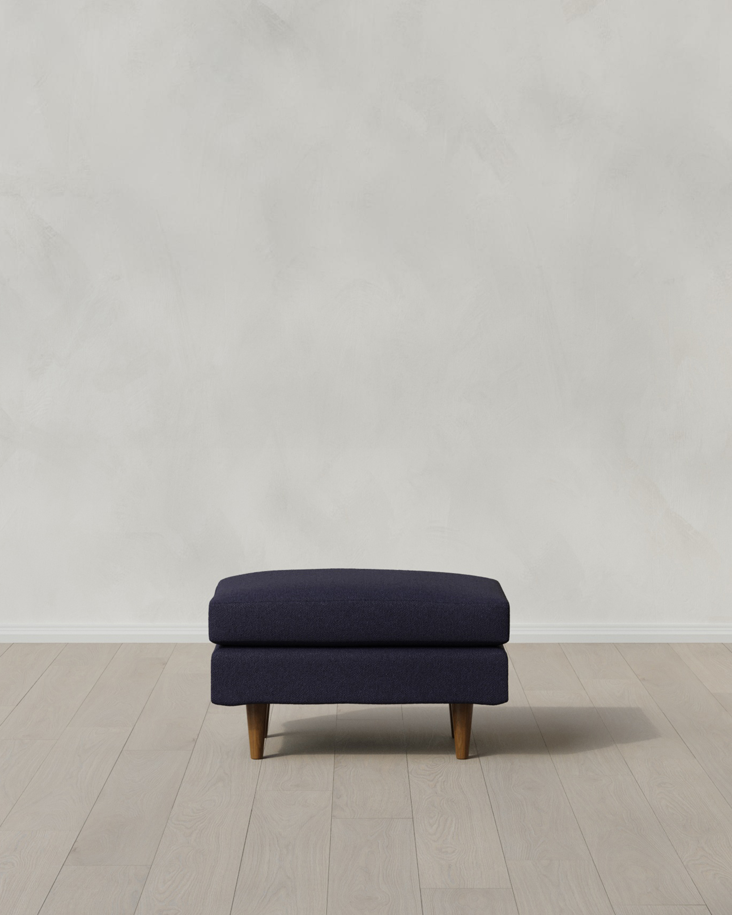 Atlas Midcentury Ottoman in Performance Basketweave