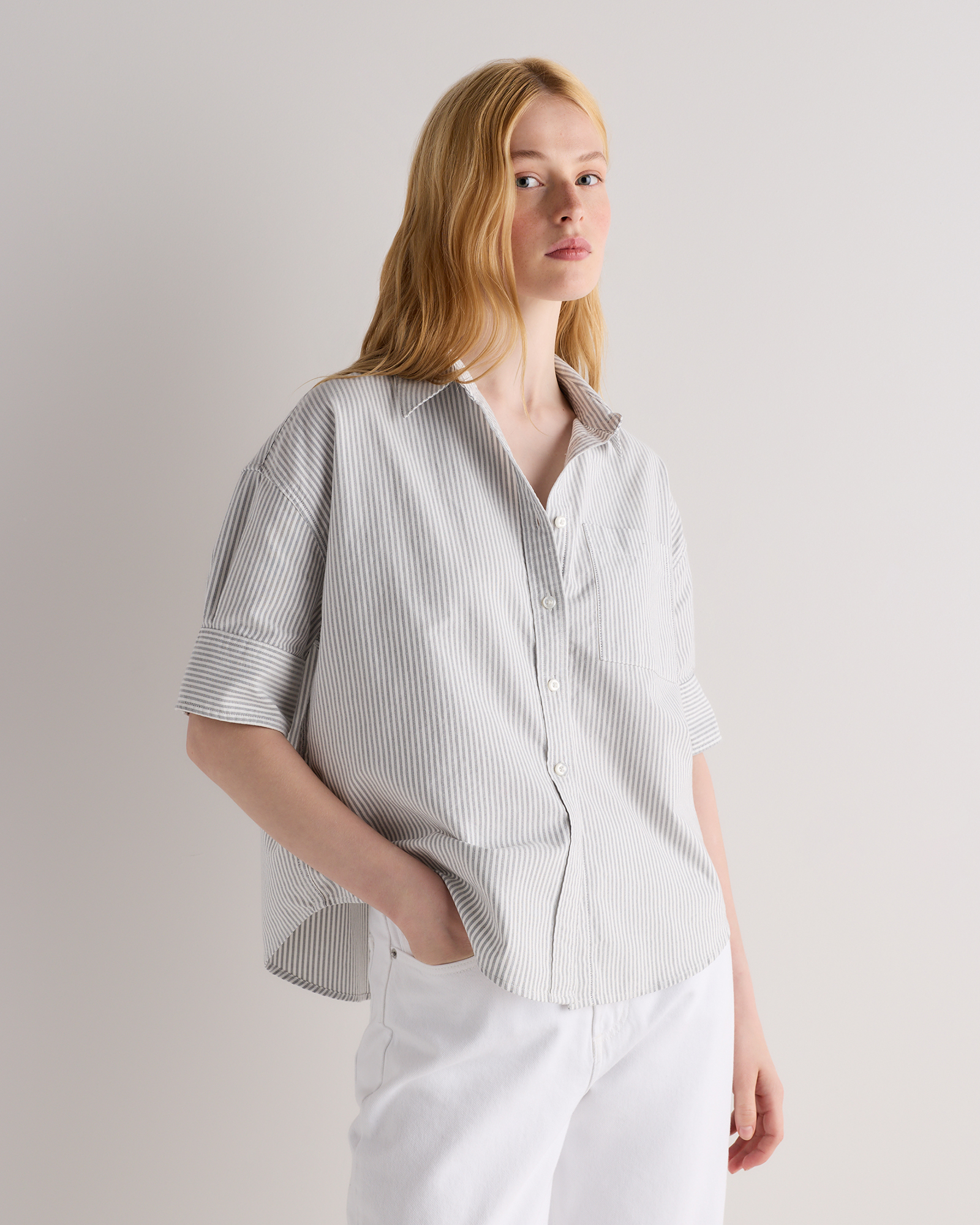 Organic Cotton Oxford Short Sleeve Shirt