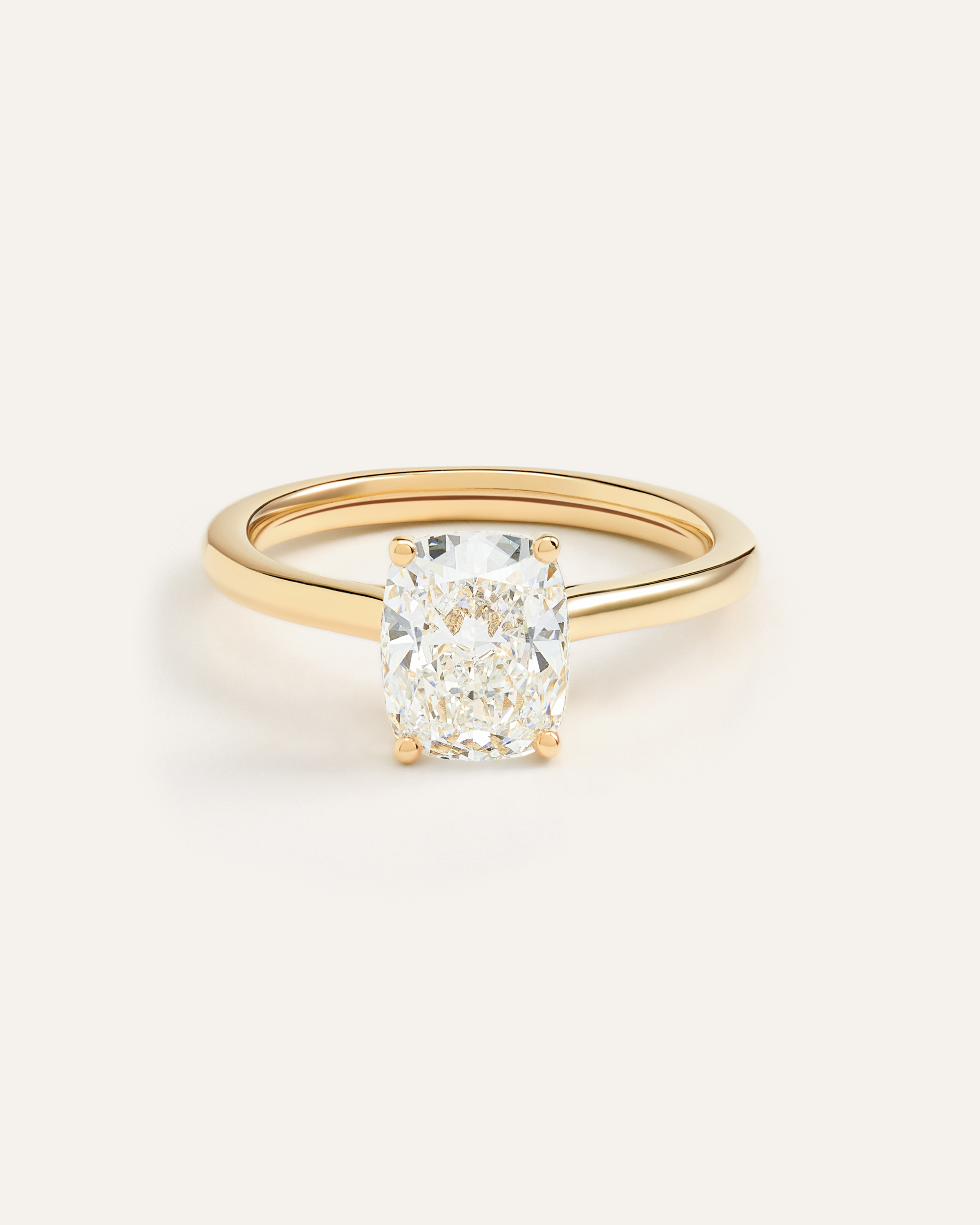 Lab Grown Diamond Elongated Cushion Trellis Cathedral Engagement Ring - 2ct