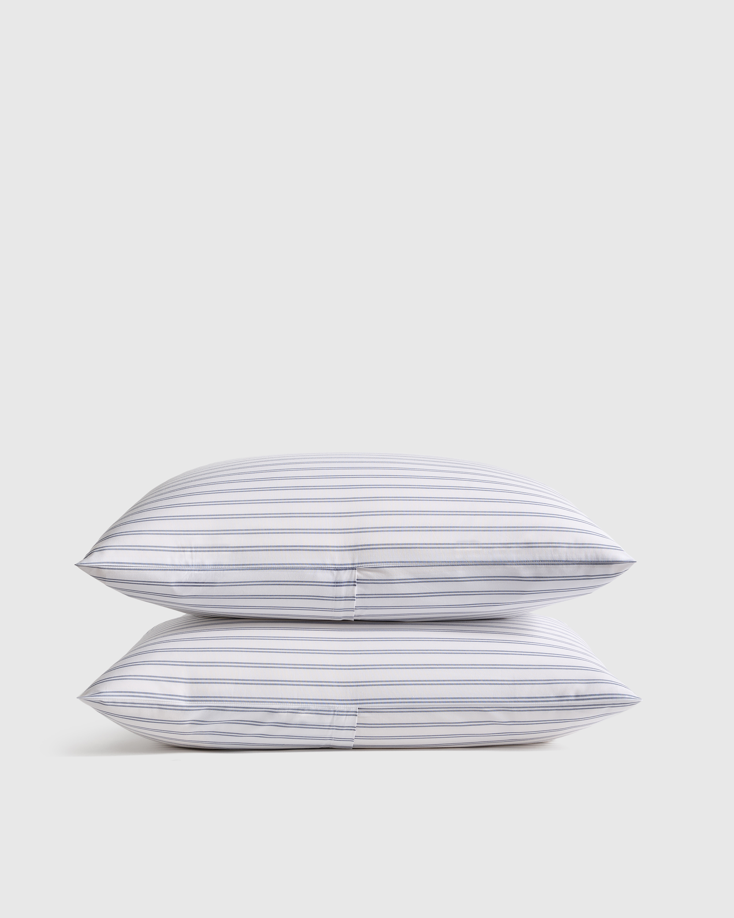Organic Crisp Percale Double Stripe Sham Set