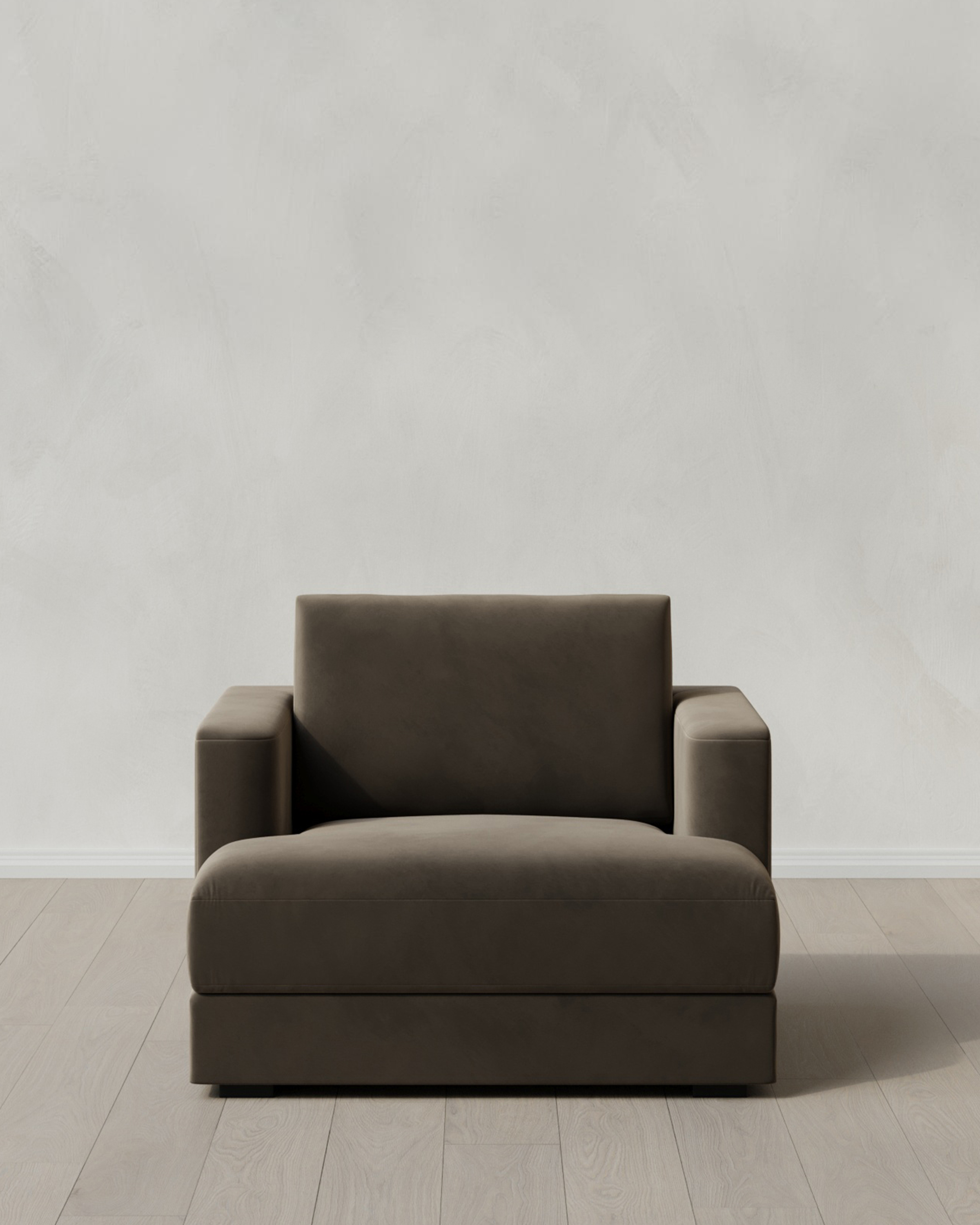 Sierra Curved Arm Accent Chair in Performance Velvet