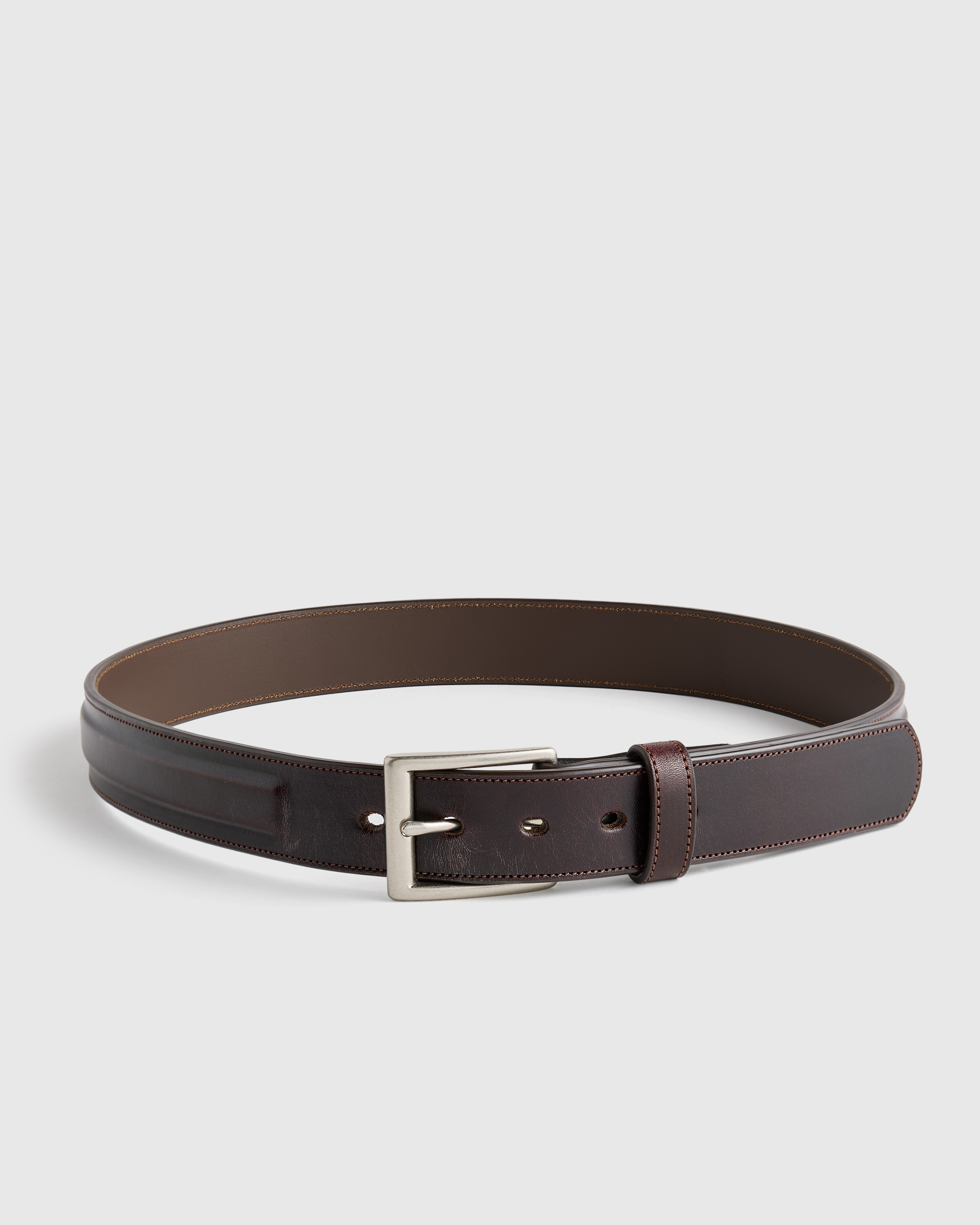 Hugo Contoured Leather Dress Belt