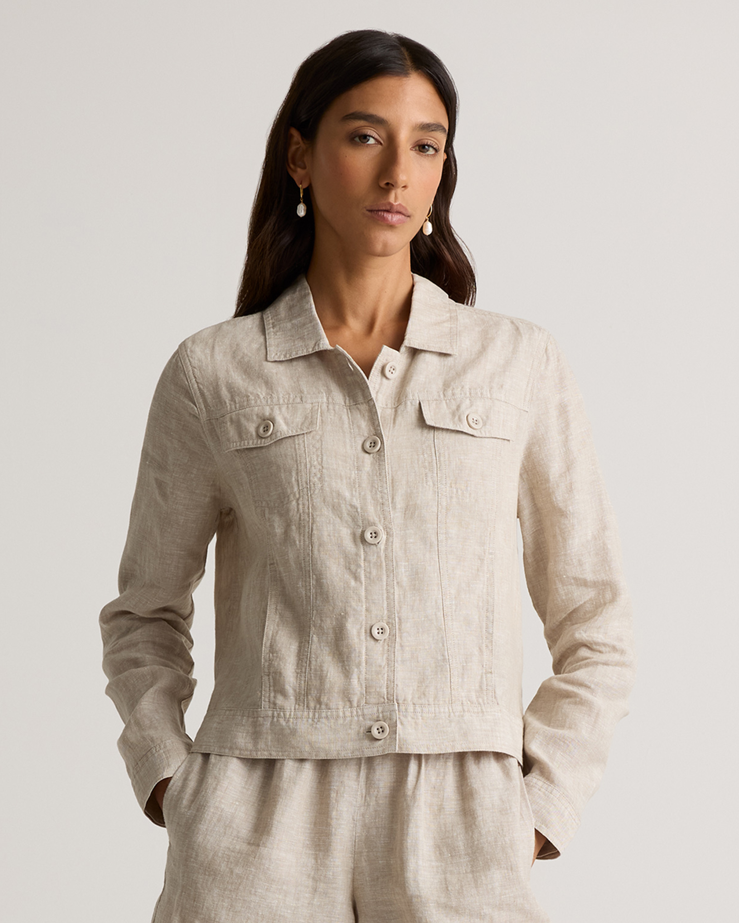 100% European Linen Jacket