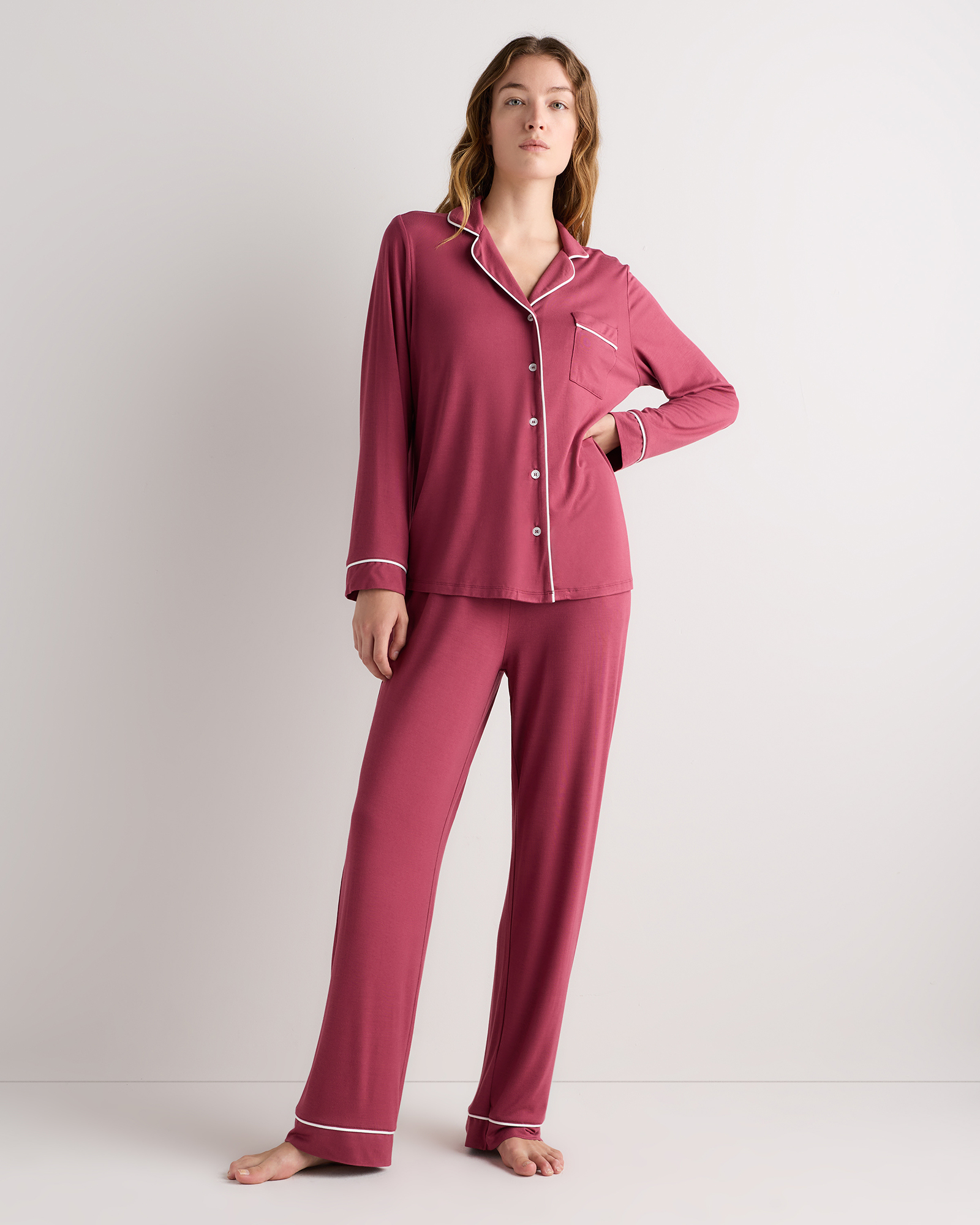 Bamboo Jersey Long Sleeve Pajama Set