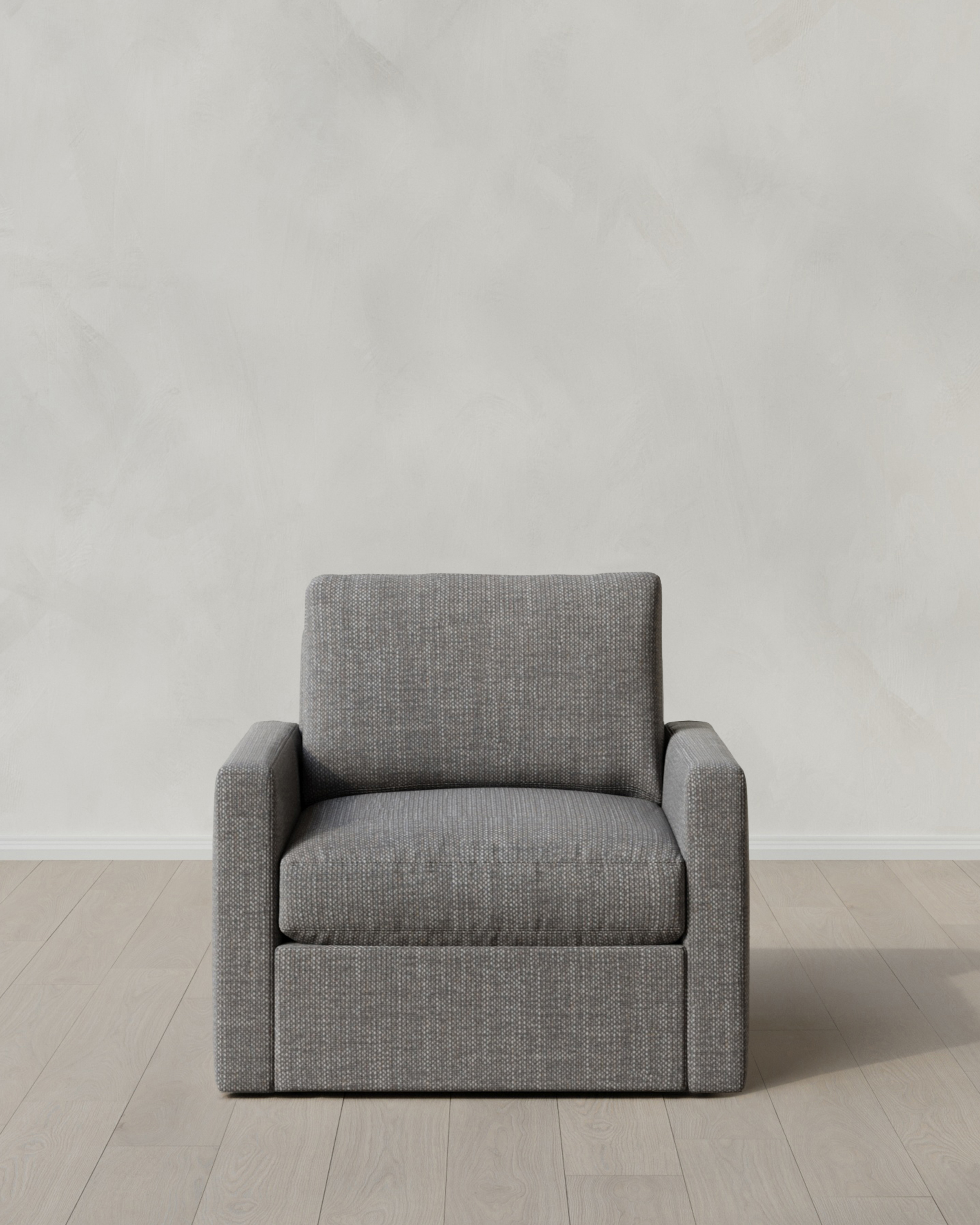 Brennan Swivel Chair in Performance Chenille Linen Blend