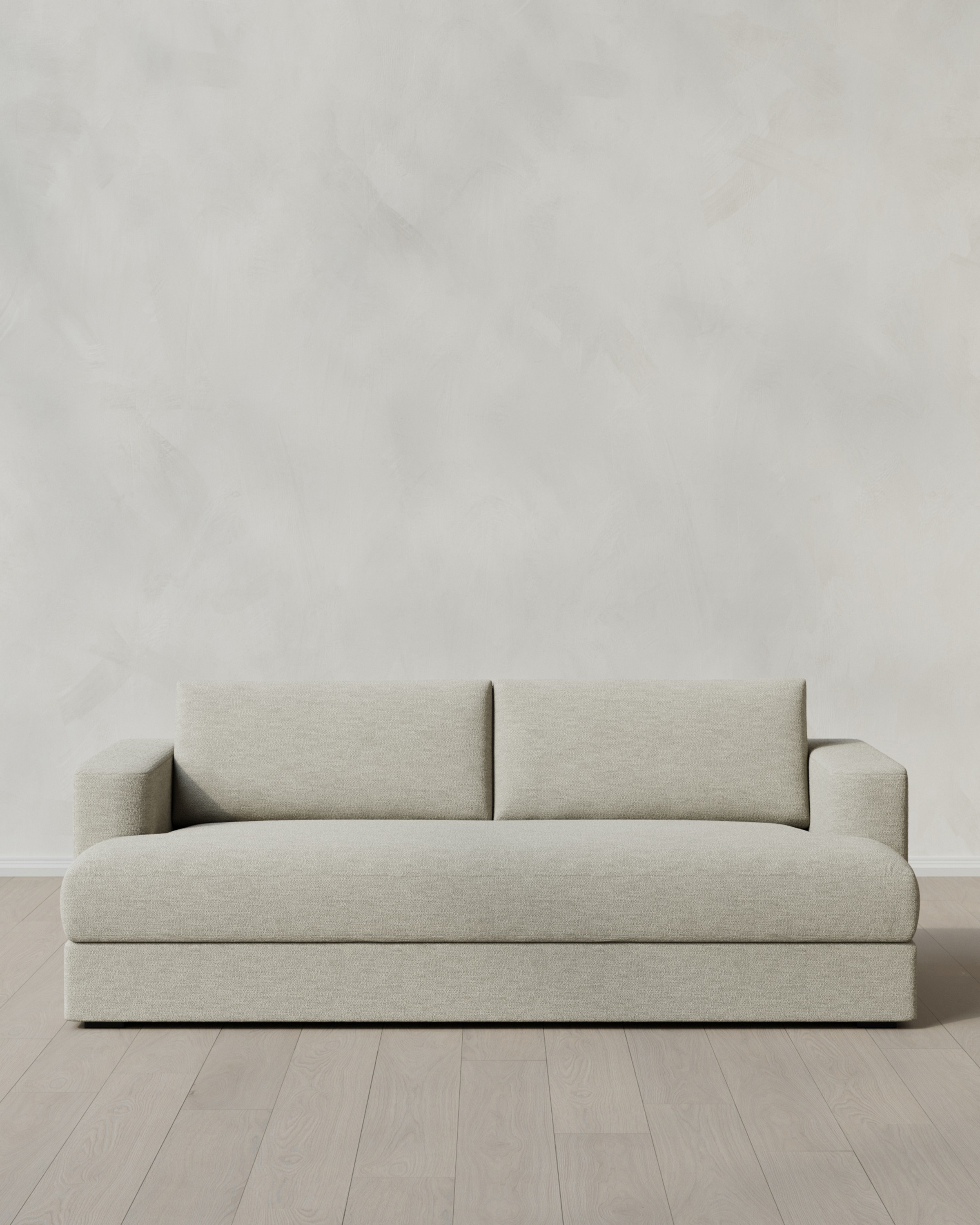 Sierra Curved Arm Sleeper Sofa in Performance Basketweave