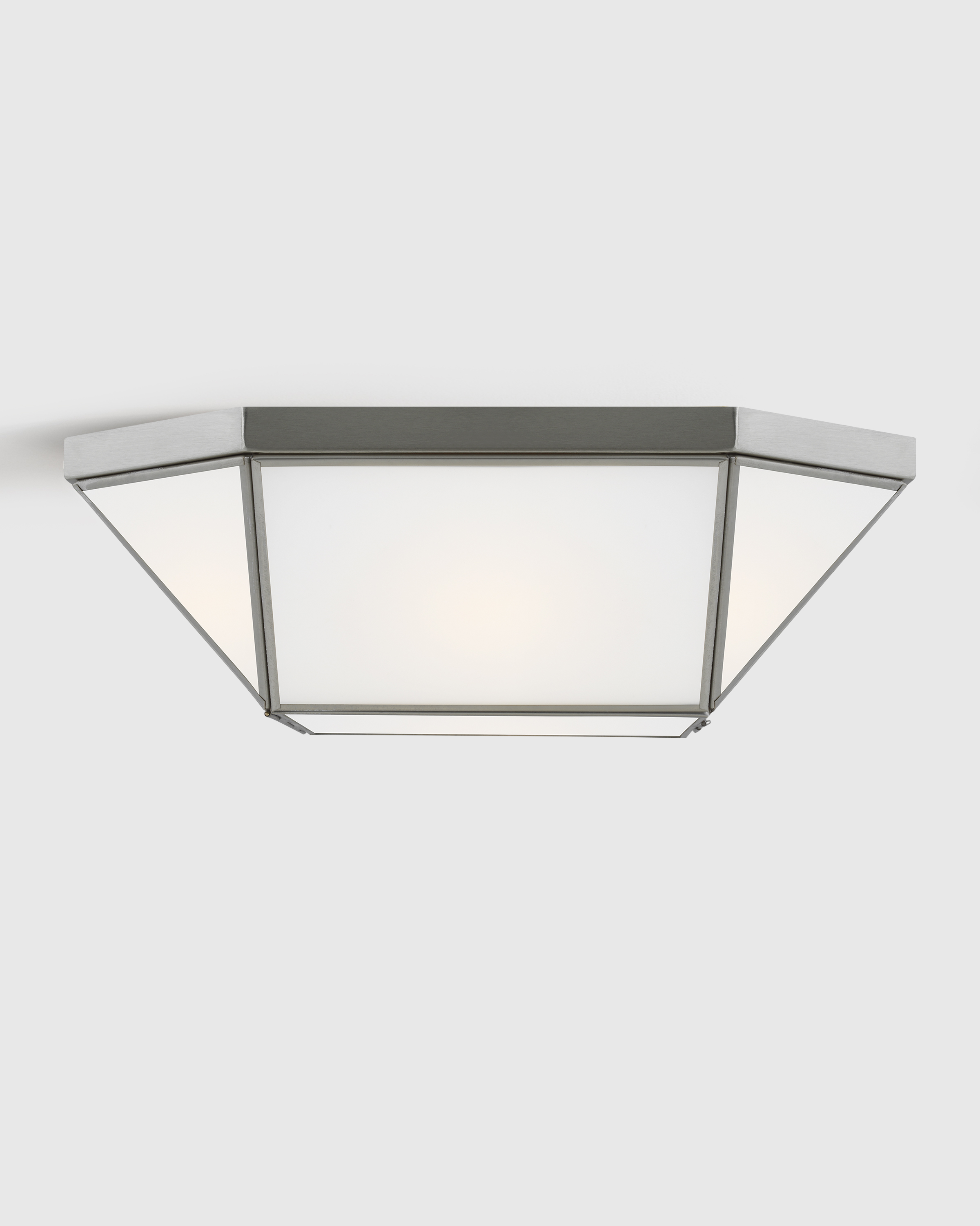Geometric Steel Flush Mount