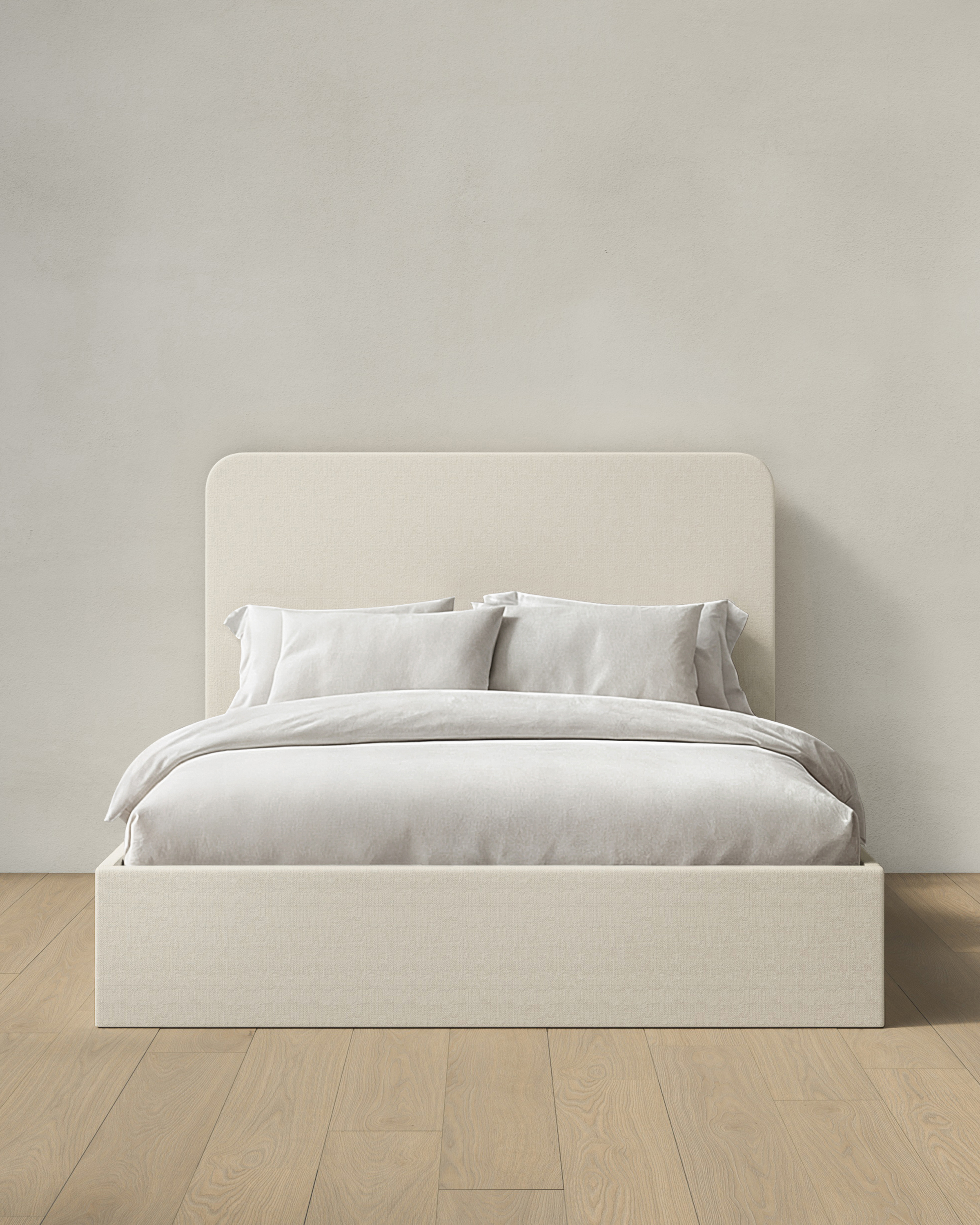 100% Linen Curved Bed