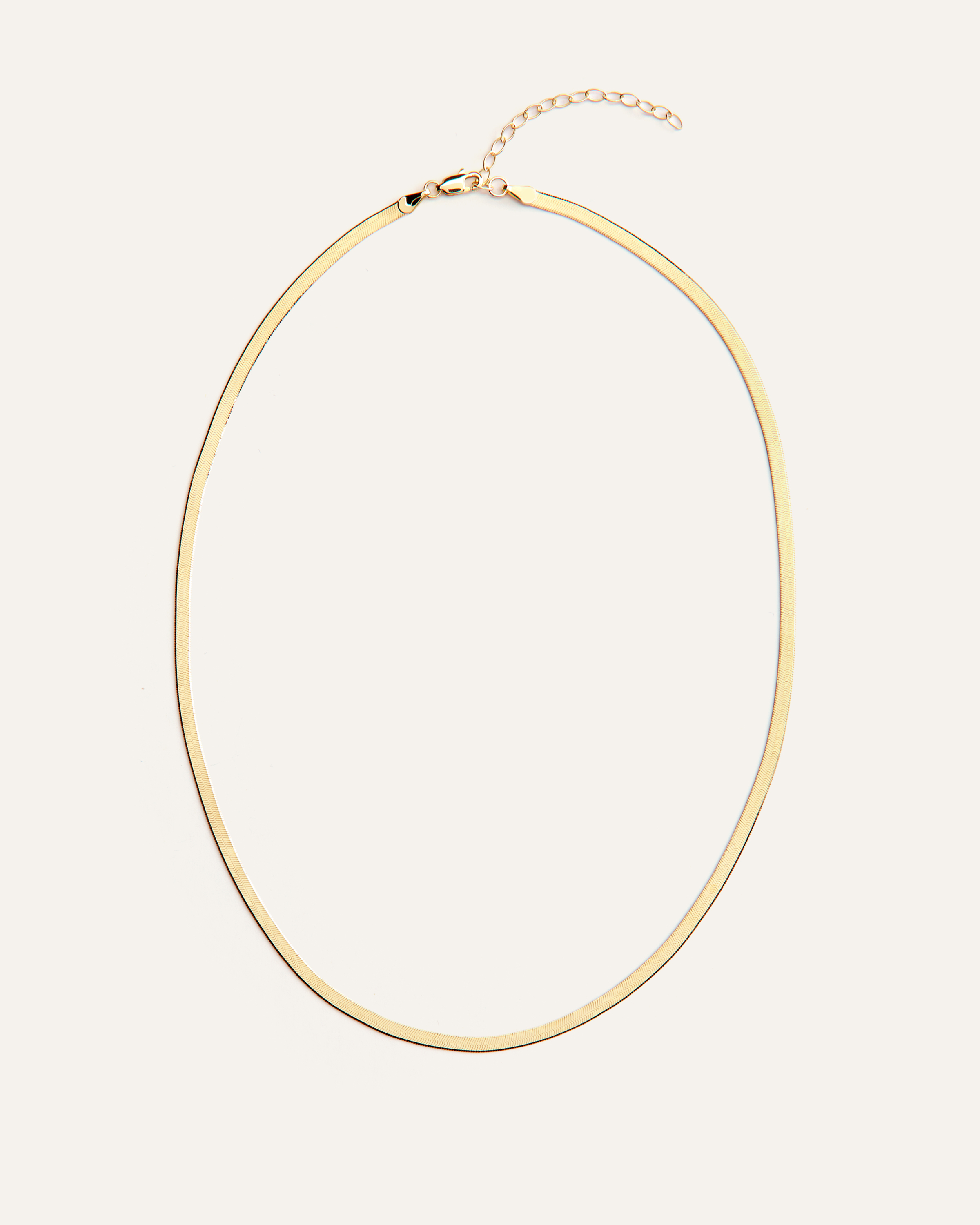 10K Gold Herringbone Chain Necklace