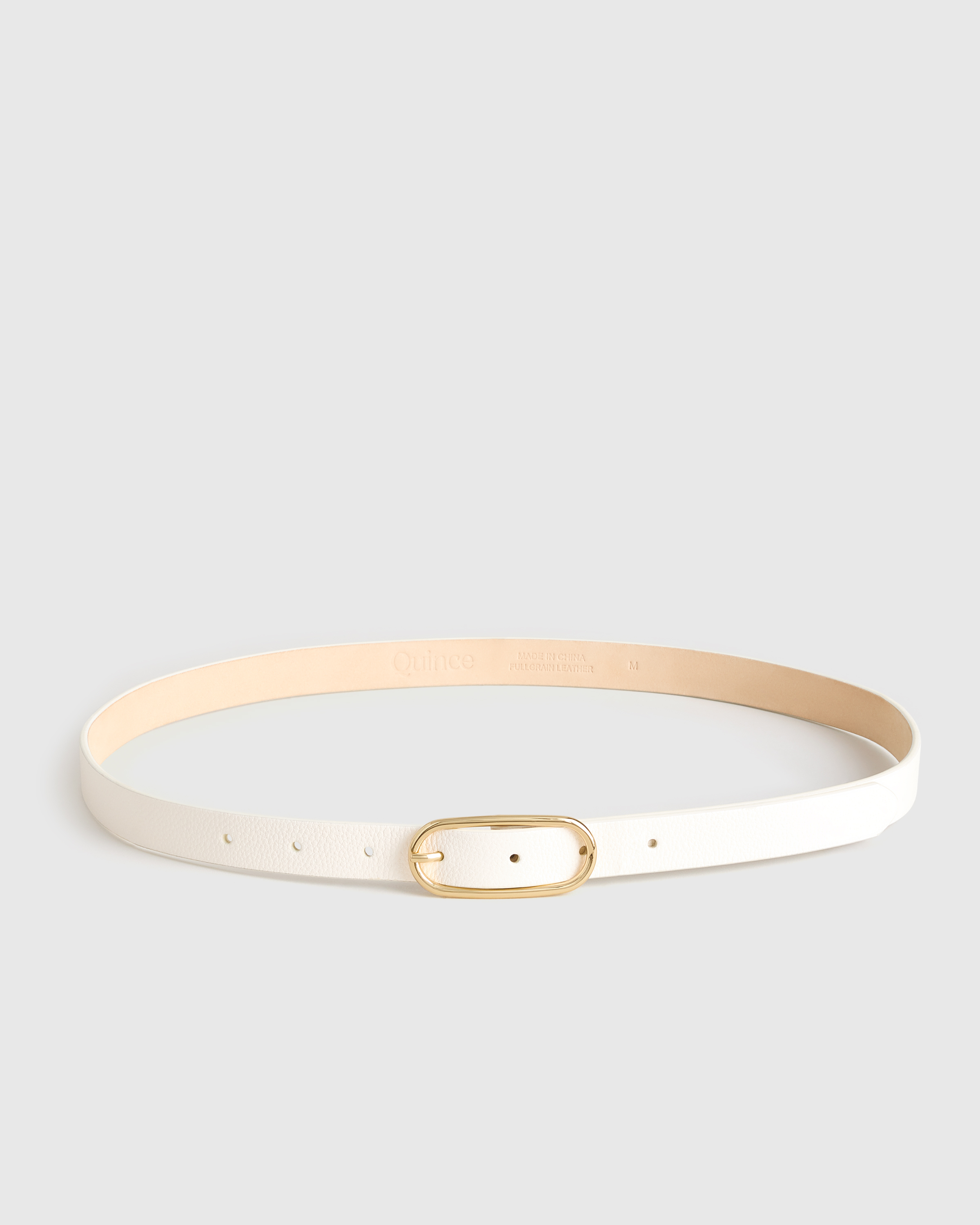 Cleo European Leather Oval Skinny Belt