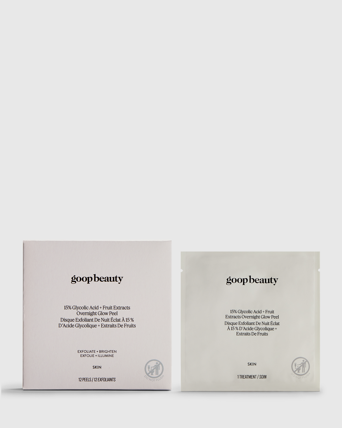15% Glycolic Acid Overnight Glow Peel 12-Pack by goop Beauty
