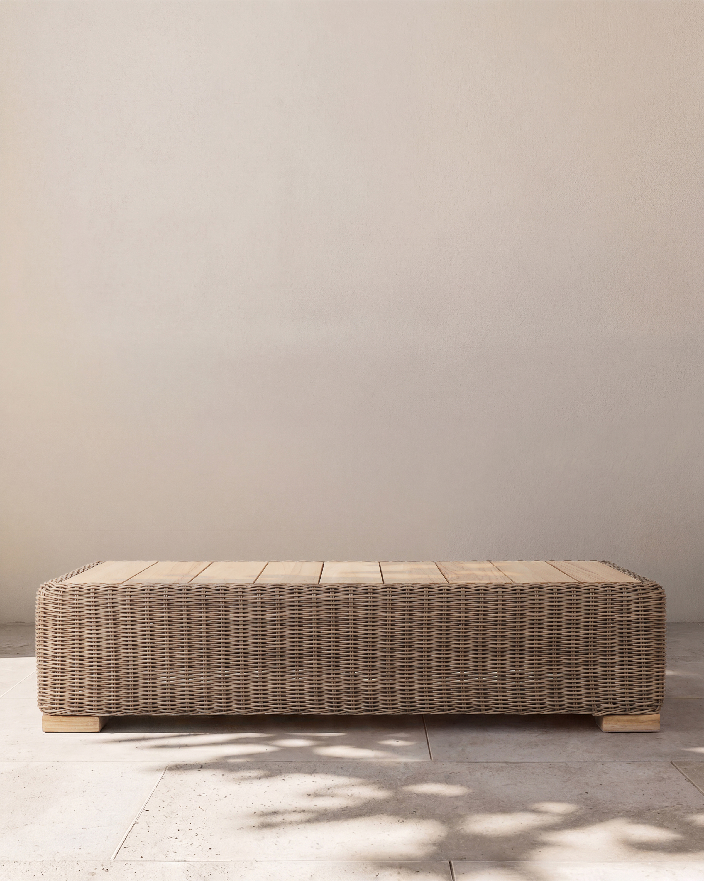Classic All-Weather Wicker Outdoor Coffee Table