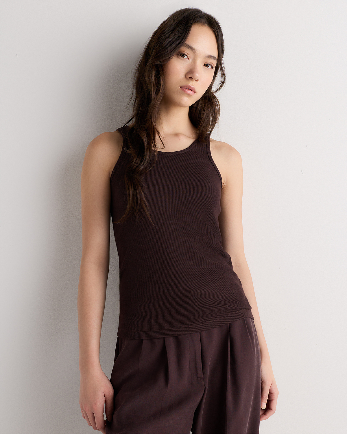 Organic Cotton Micro-Rib Scoop Neck Tank