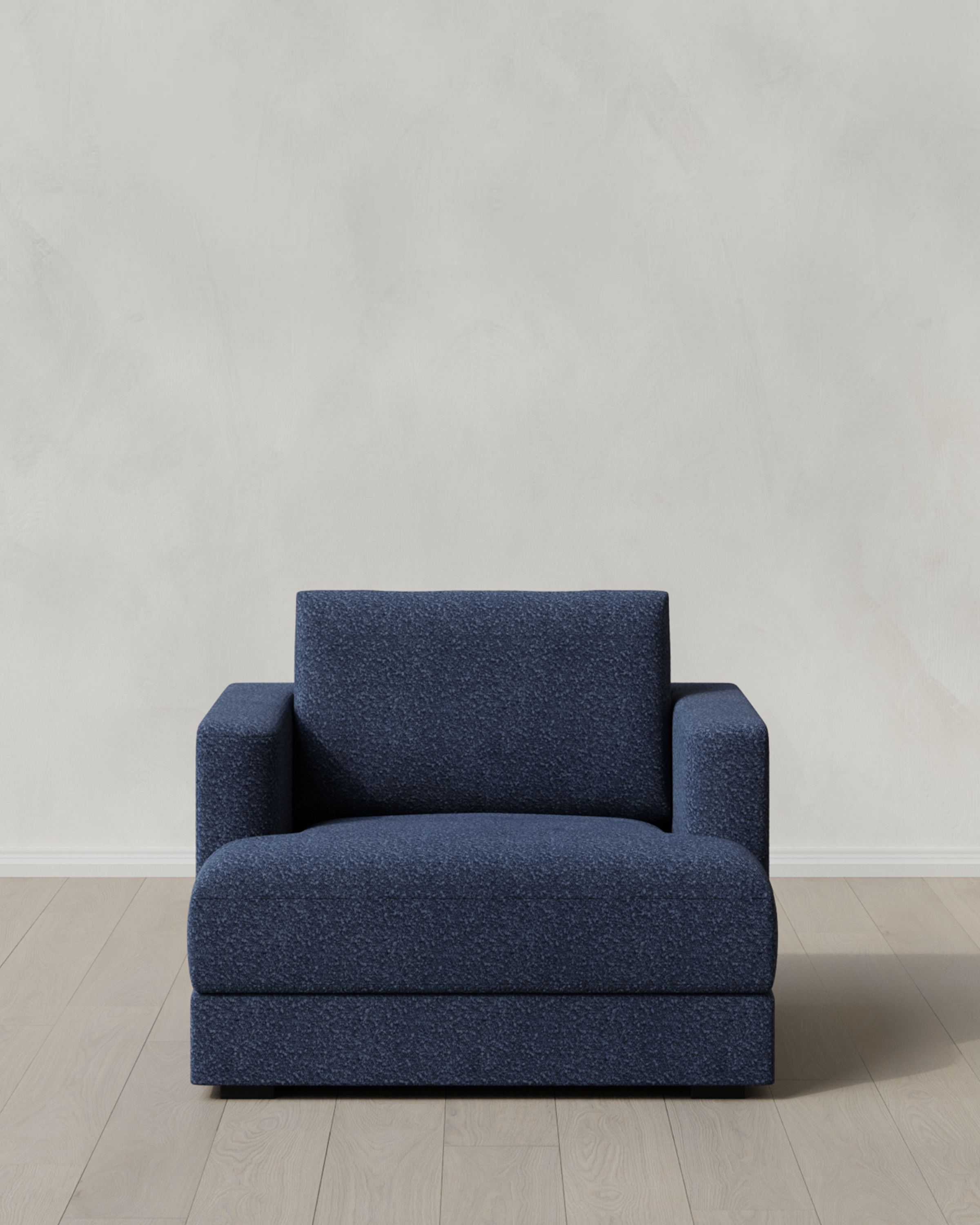 Sierra Curved Arm Accent Chair in Performance Boucle