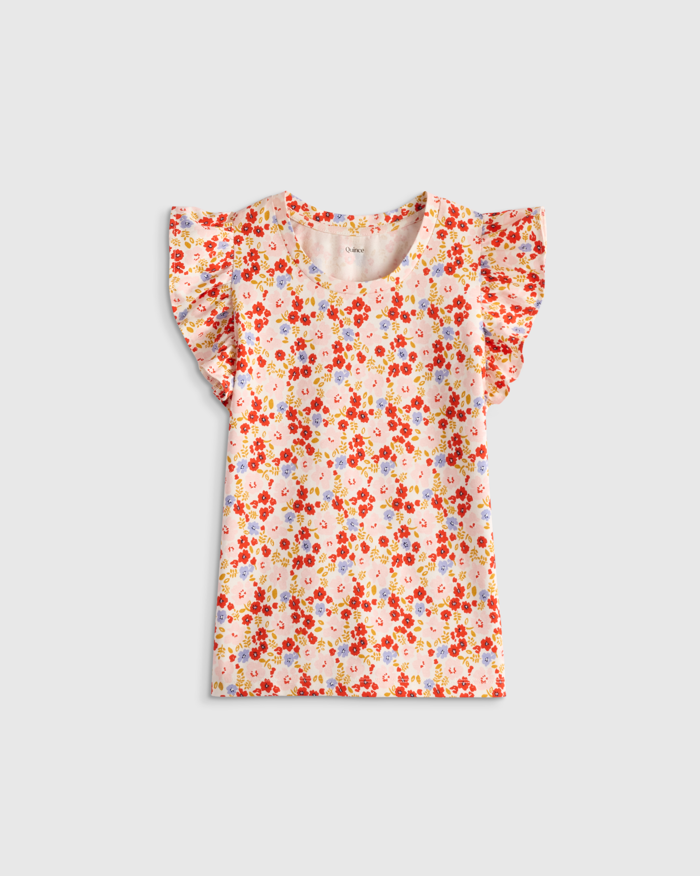 Ruffle Sleeve Organic Cotton Top