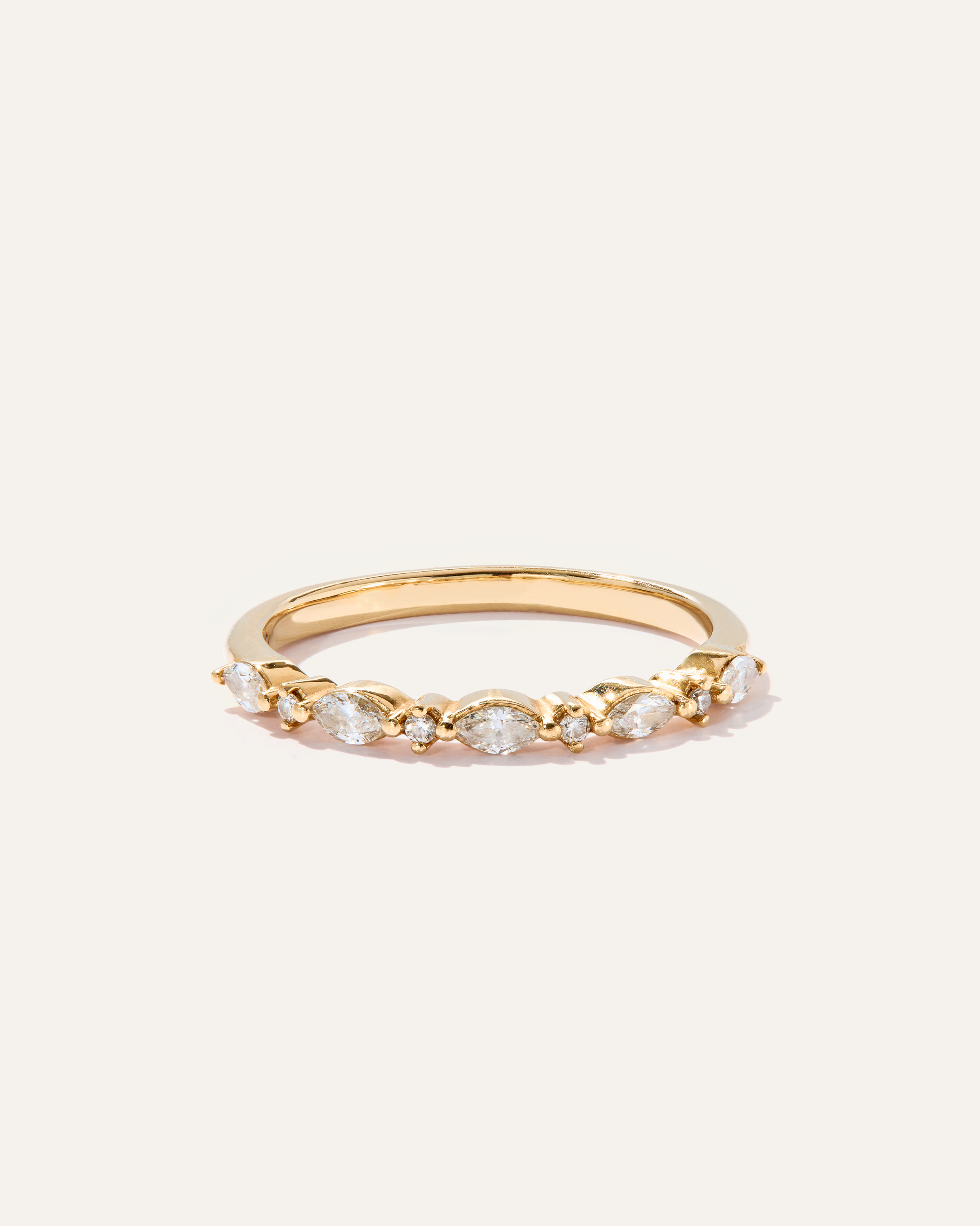 Diamond Alternating Marquise & Round Band