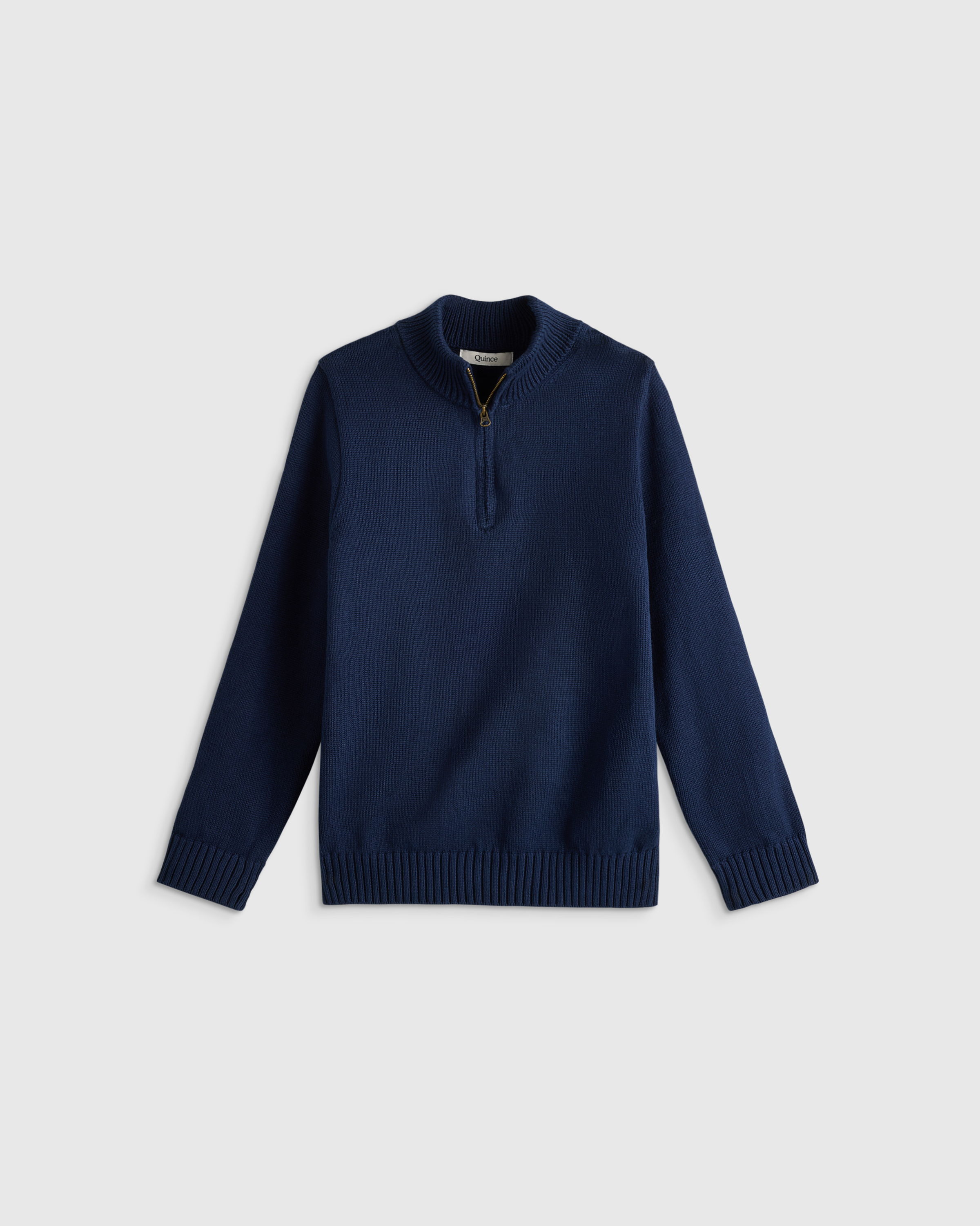 Boys 100% Organic Cotton Quarter-Zip Sweater