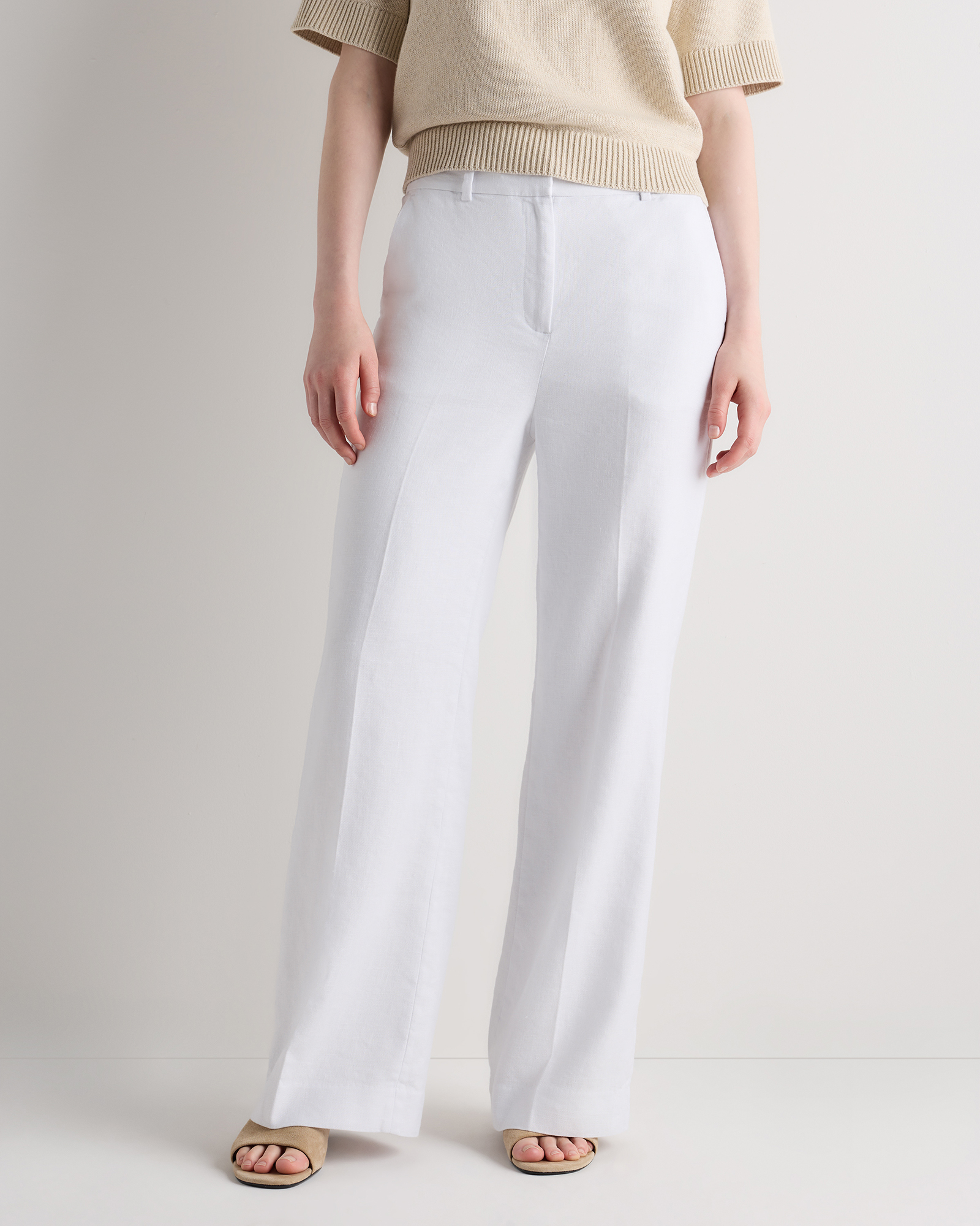 European Stretch Linen Trouser