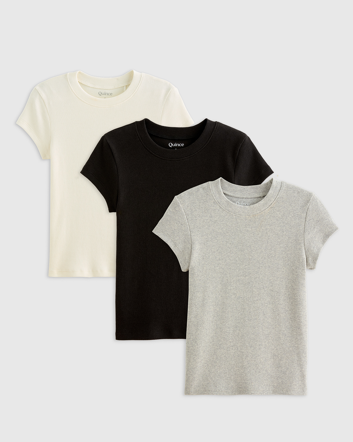 Women's Organic Cotton Micro-Rib Crewneck Tee Bundle