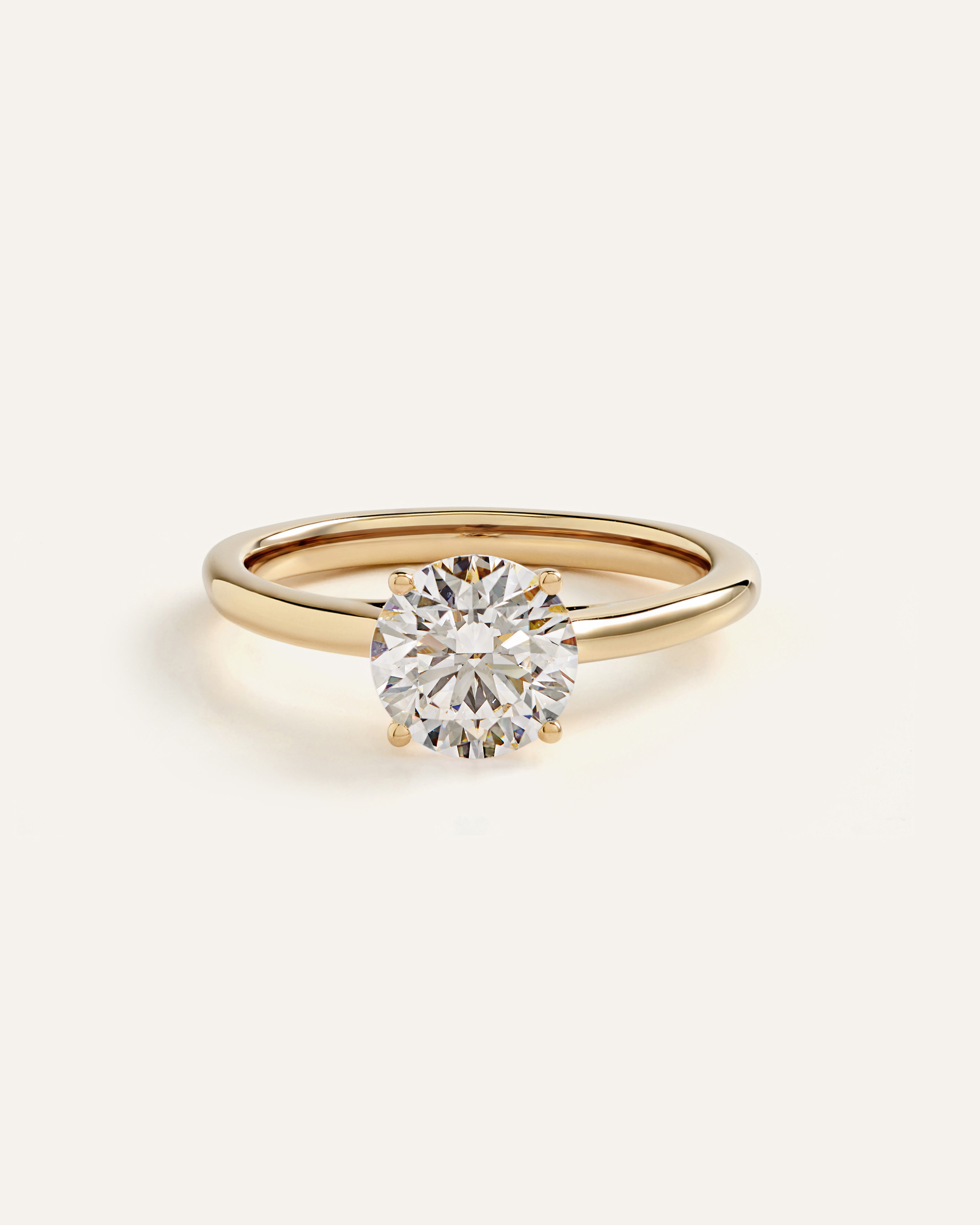 Lab Grown Diamond Round Trellis Cathedral Engagement Ring - 1.5ct