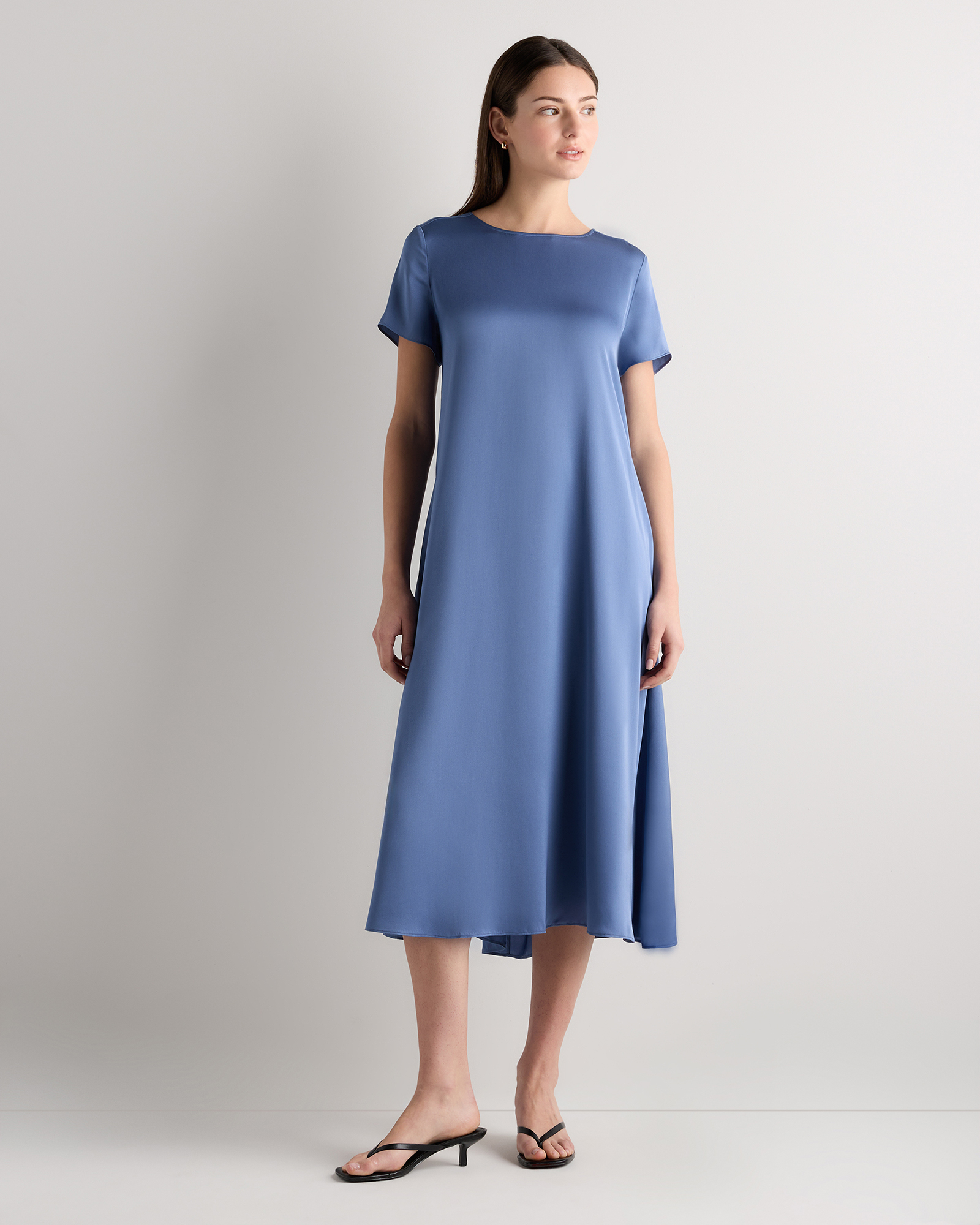 Washable Stretch Silk Voluminous Maxi Dress