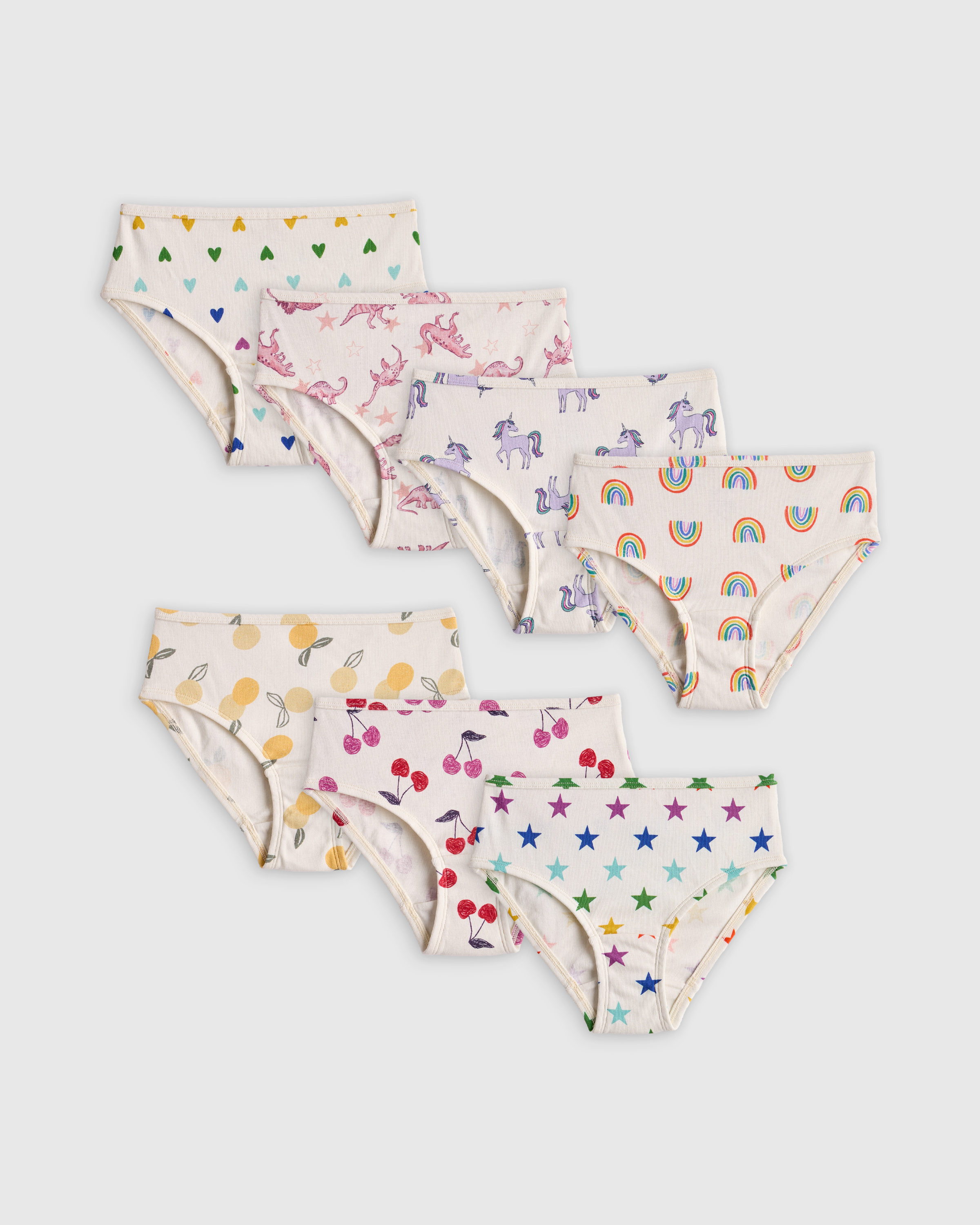 Girls 100% Organic Cotton Brief 7-Pack