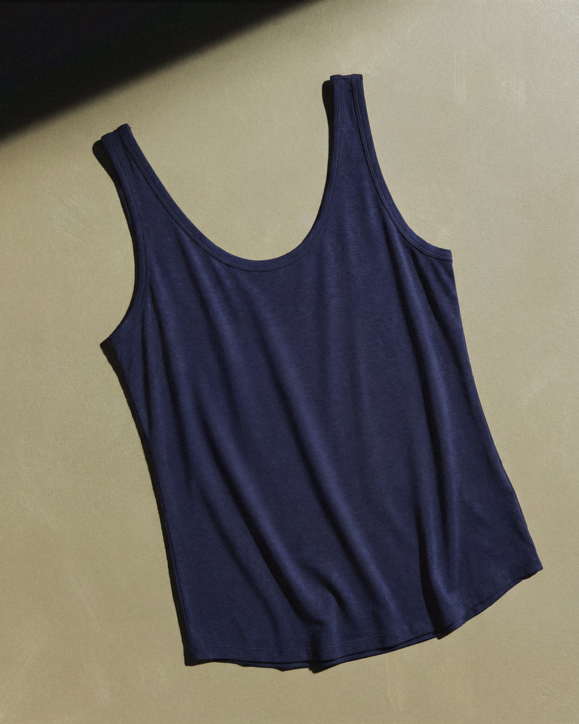 Cotton Modal Double Scoop Neck Tank