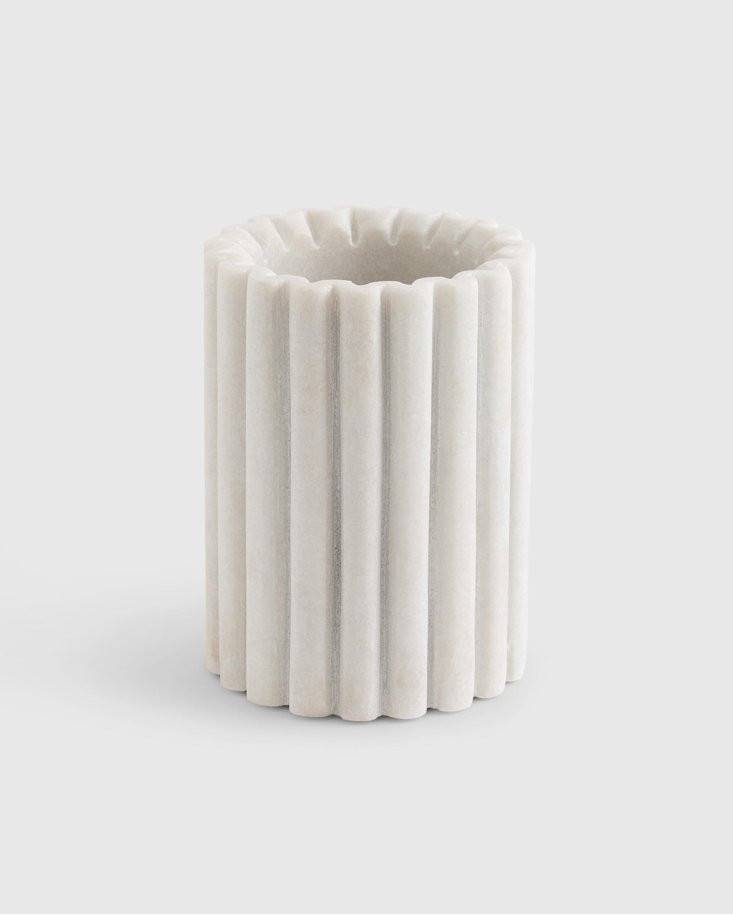 Handcrafted Fluted Marble Wine Chiller