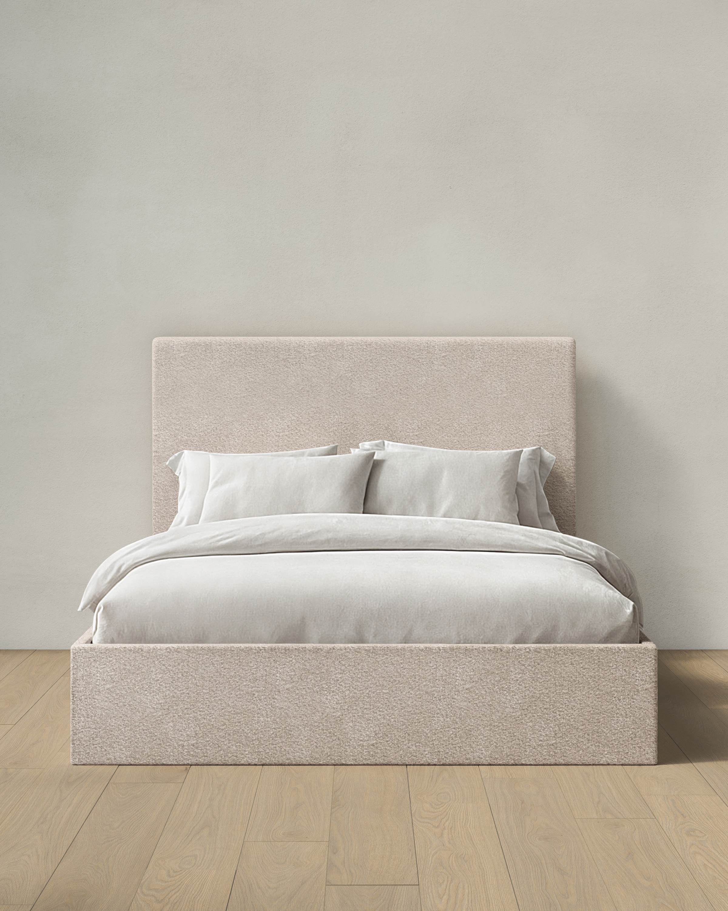 Plush Boucle Square Bed